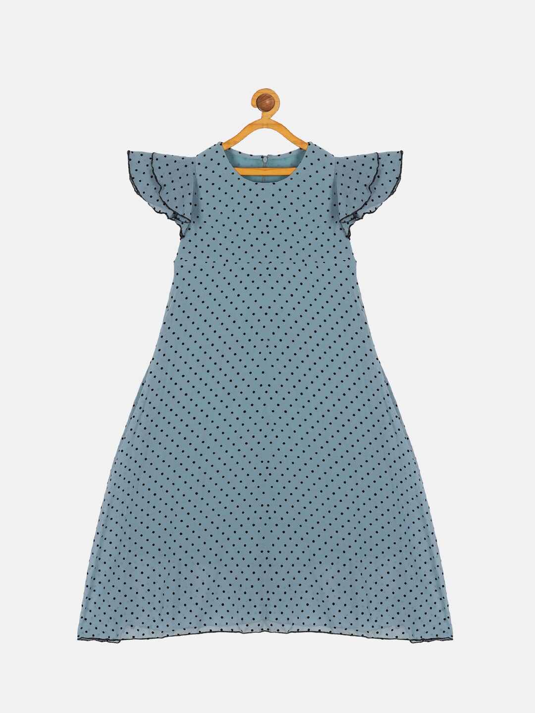 

KiddoPanti Kids Round Neck Dress, Blue