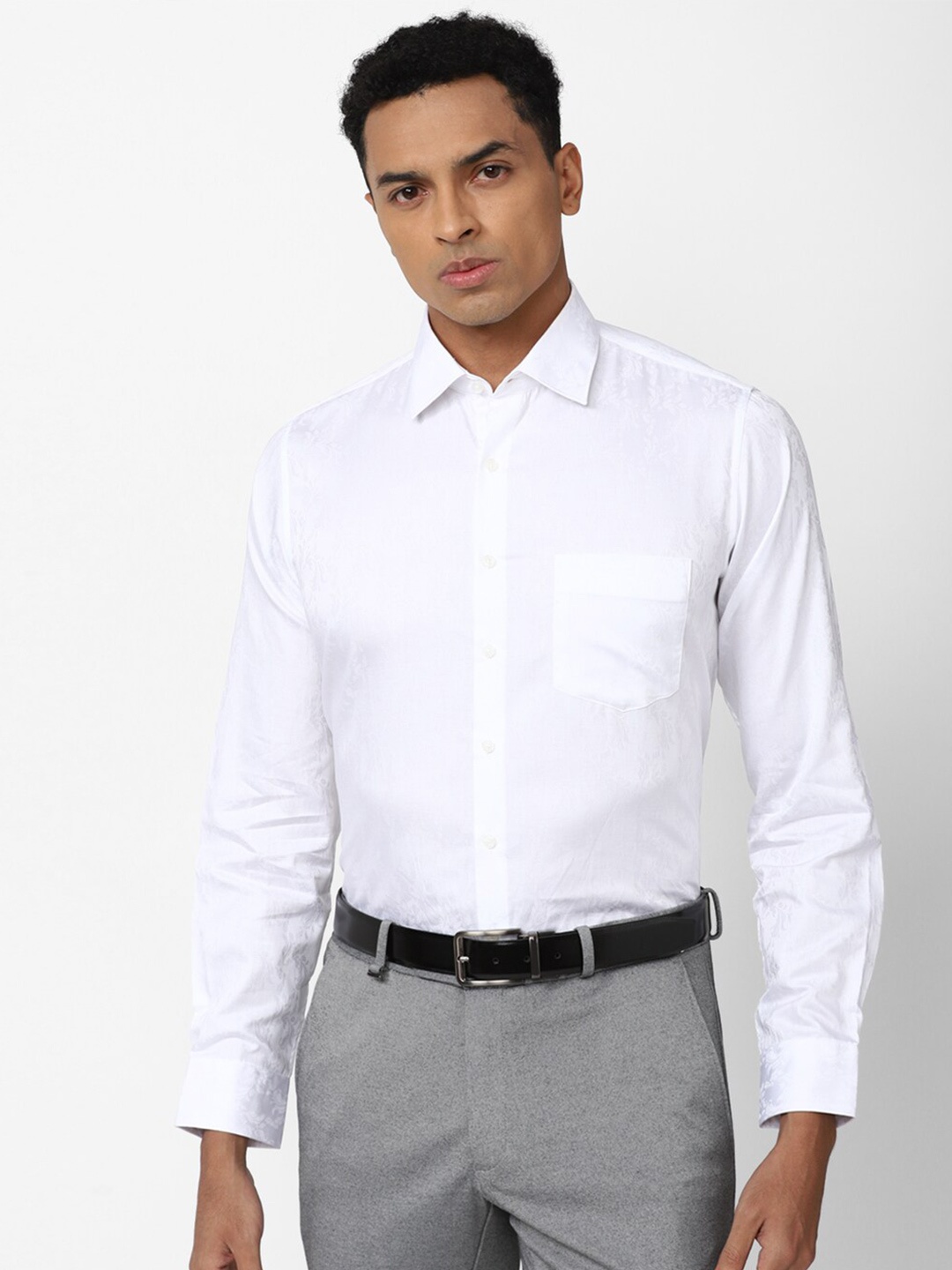 

Van Heusen Men Cotton Slim Fit Formal Shirt, White