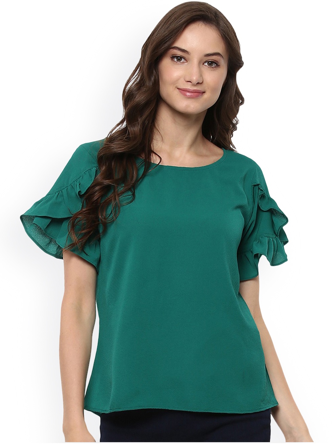 

Zima Leto Women Green Solid Top