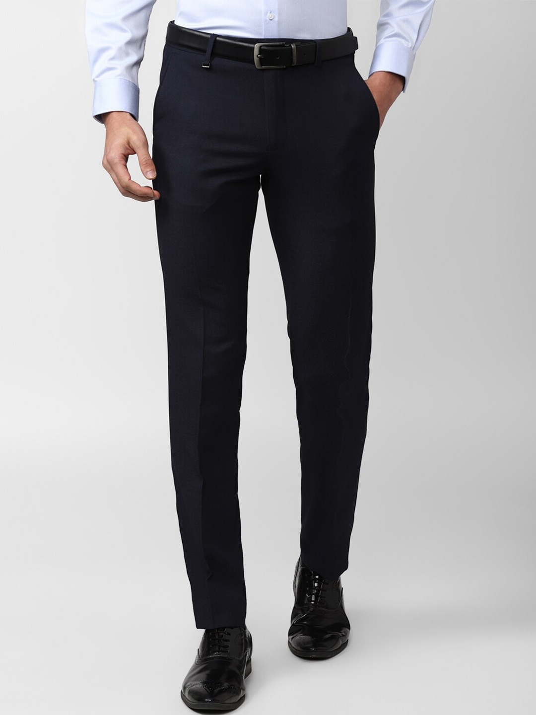 

Van Heusen Men Slim Fit Formal Trousers, Navy blue