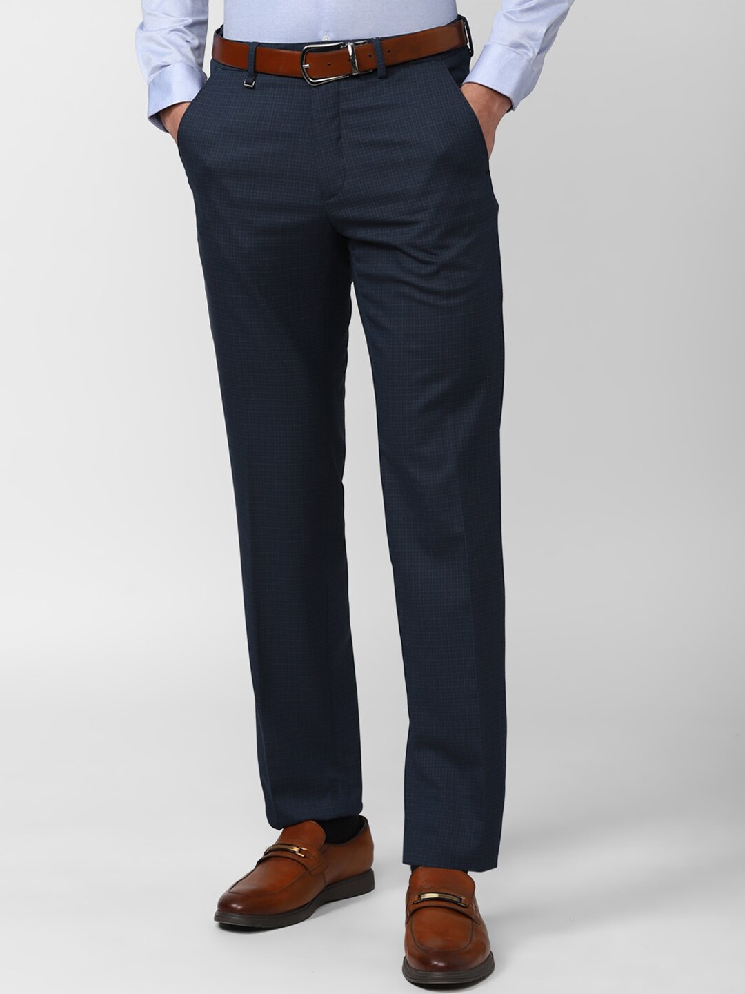 

Van Heusen Men Formal Trousers, Navy blue