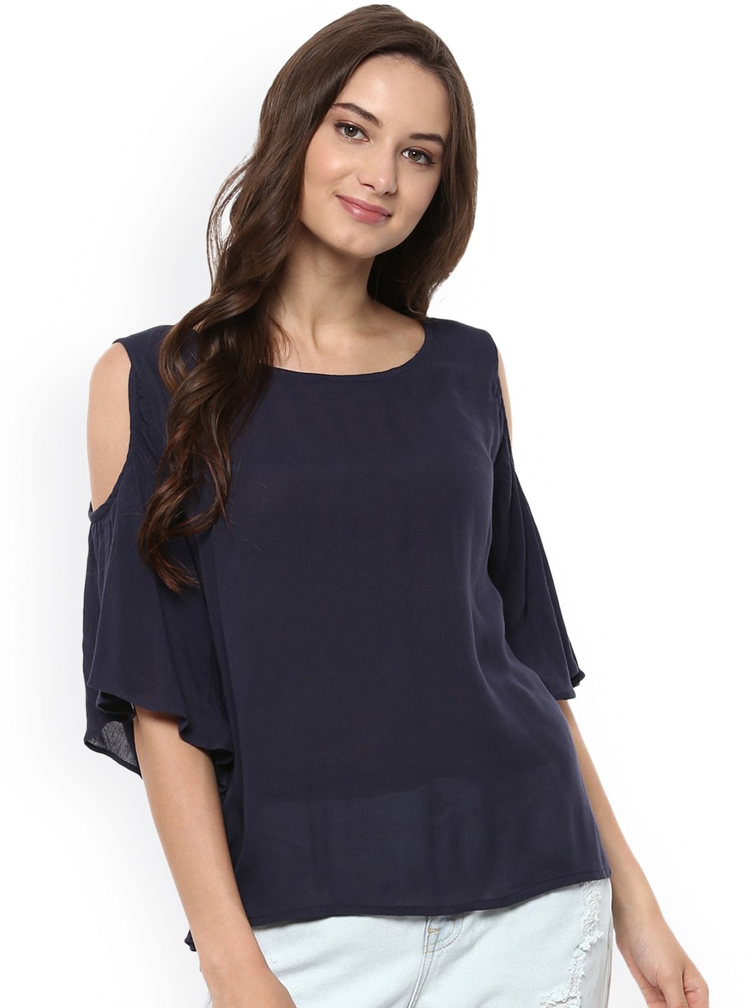 

Zima Leto Women Navy Blue Solid Top