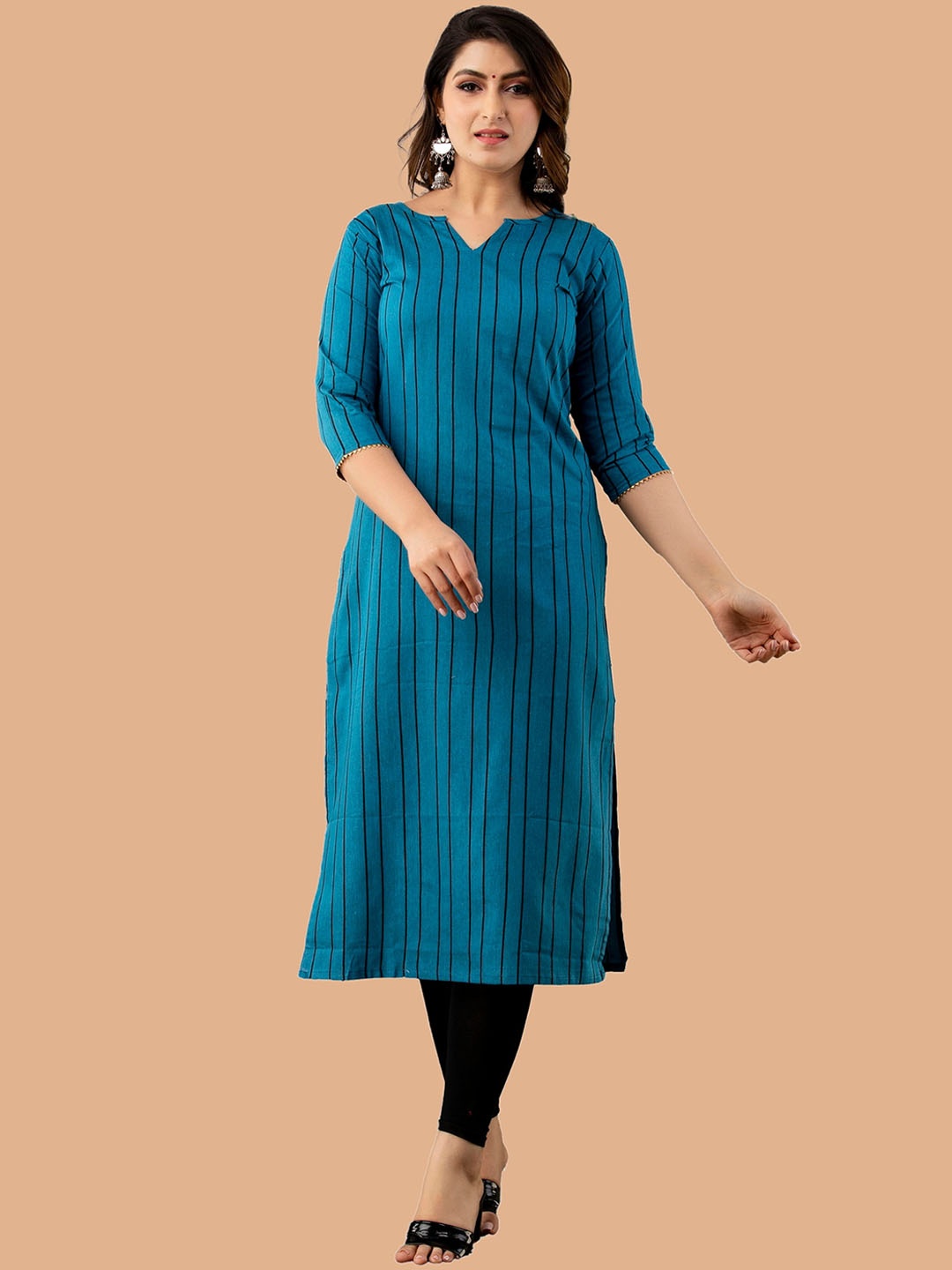 

KALINI Striped Kurta, Blue