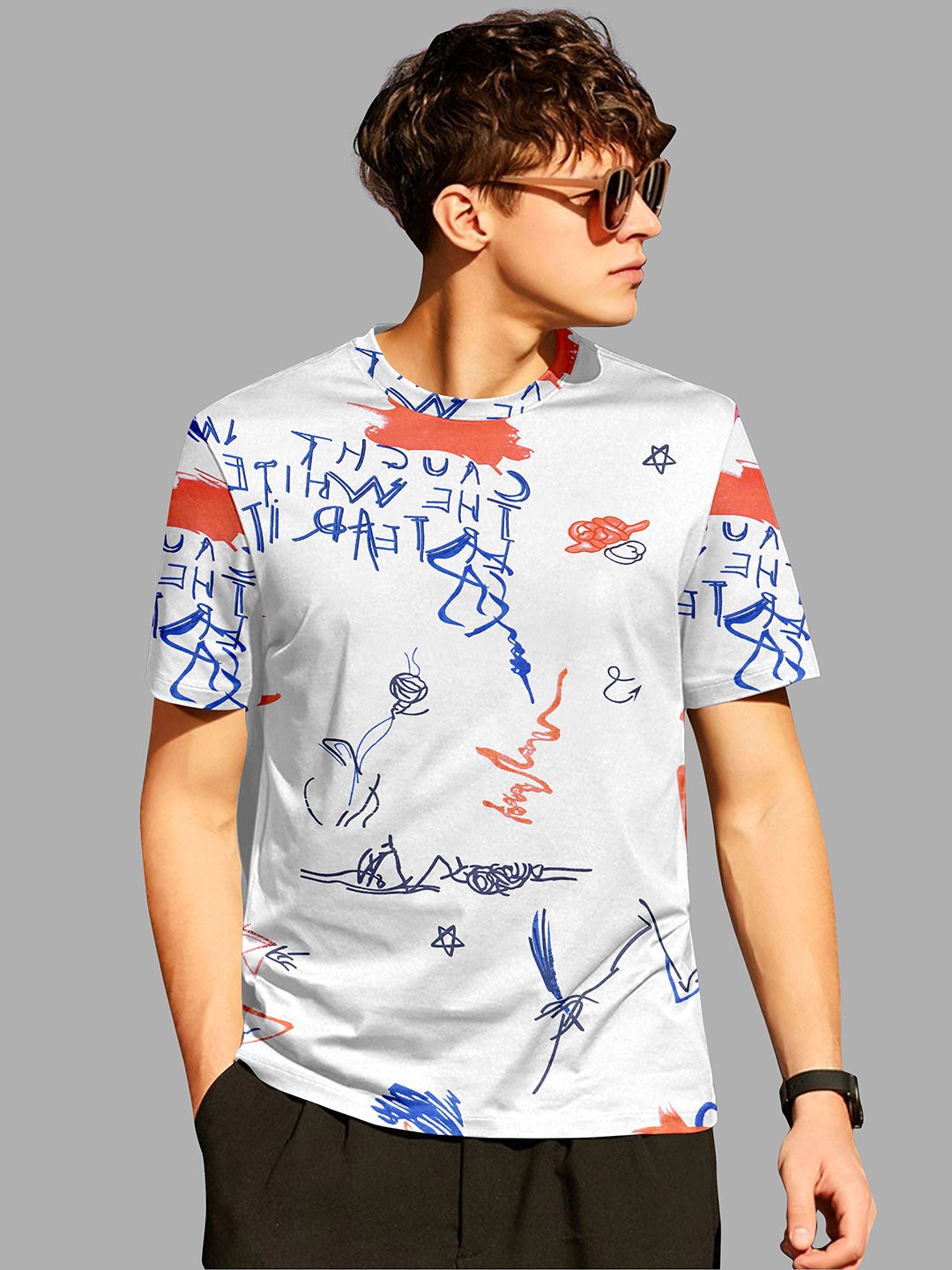 

Fashion FRICKS Men Printed T-shirt, White