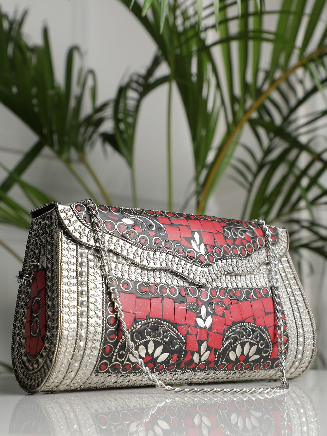 

DEBONATELLA Textured Structured Sling Bag, White