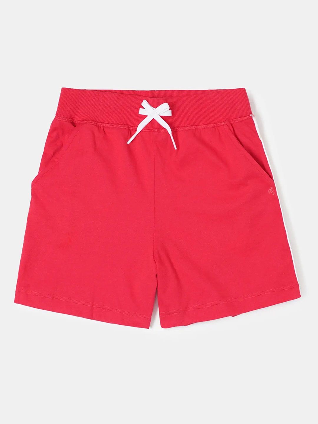 

Jockey Girls Super Combed Cotton Regular Fit Solid Shorts with Side Taping-AG63, Red