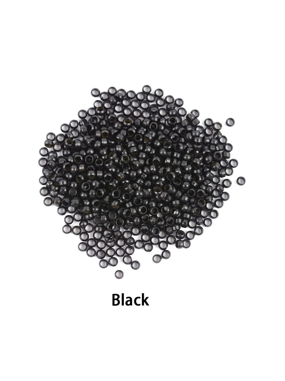

CHRONEX 500 Pcs Silicone Lined Nano Rings For Installing Nano Tip Extensions, Black