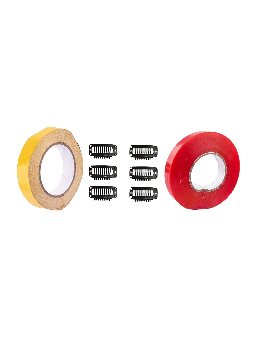 

CHRONEX Set of 2 Double Sided Wig Tapes with 6 Extension Clips, Black