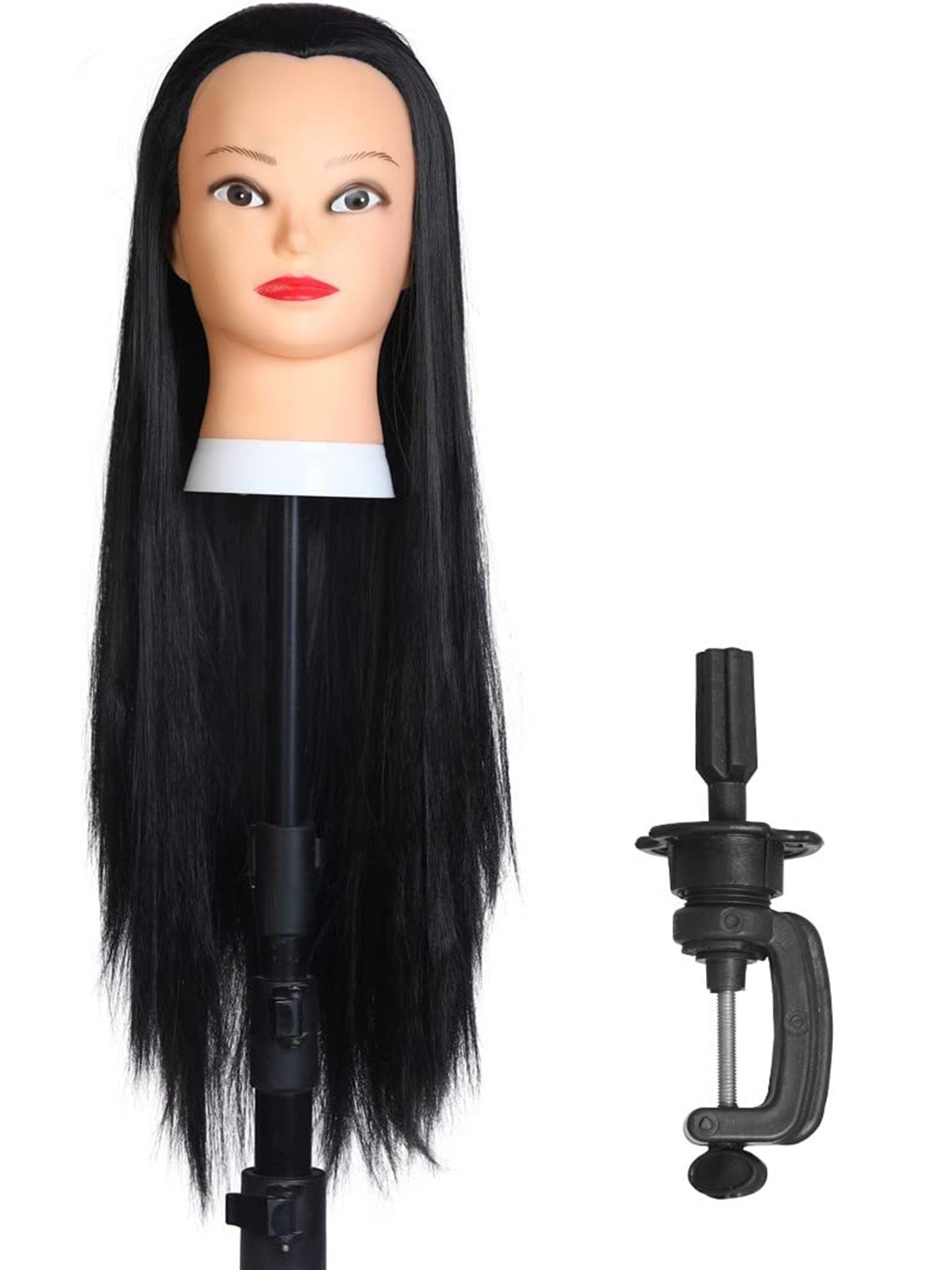 

CHRONEX Mannequin Head with Synthetic Long Hair - Black