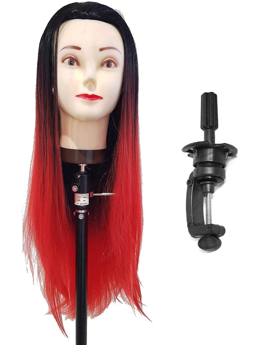 

CHRONEX Professional Hair Styling Mannequin Hair Dummy - Red