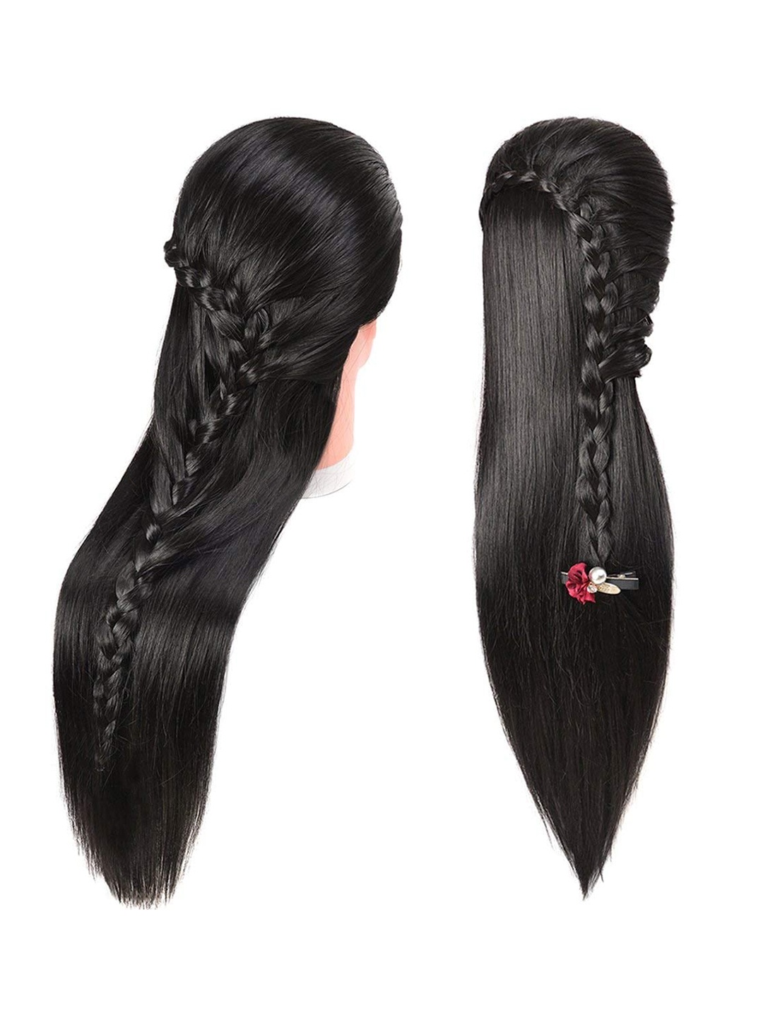 

CHRONEX Professional Synthetic Hair Styling Mannequin Dummy - Black
