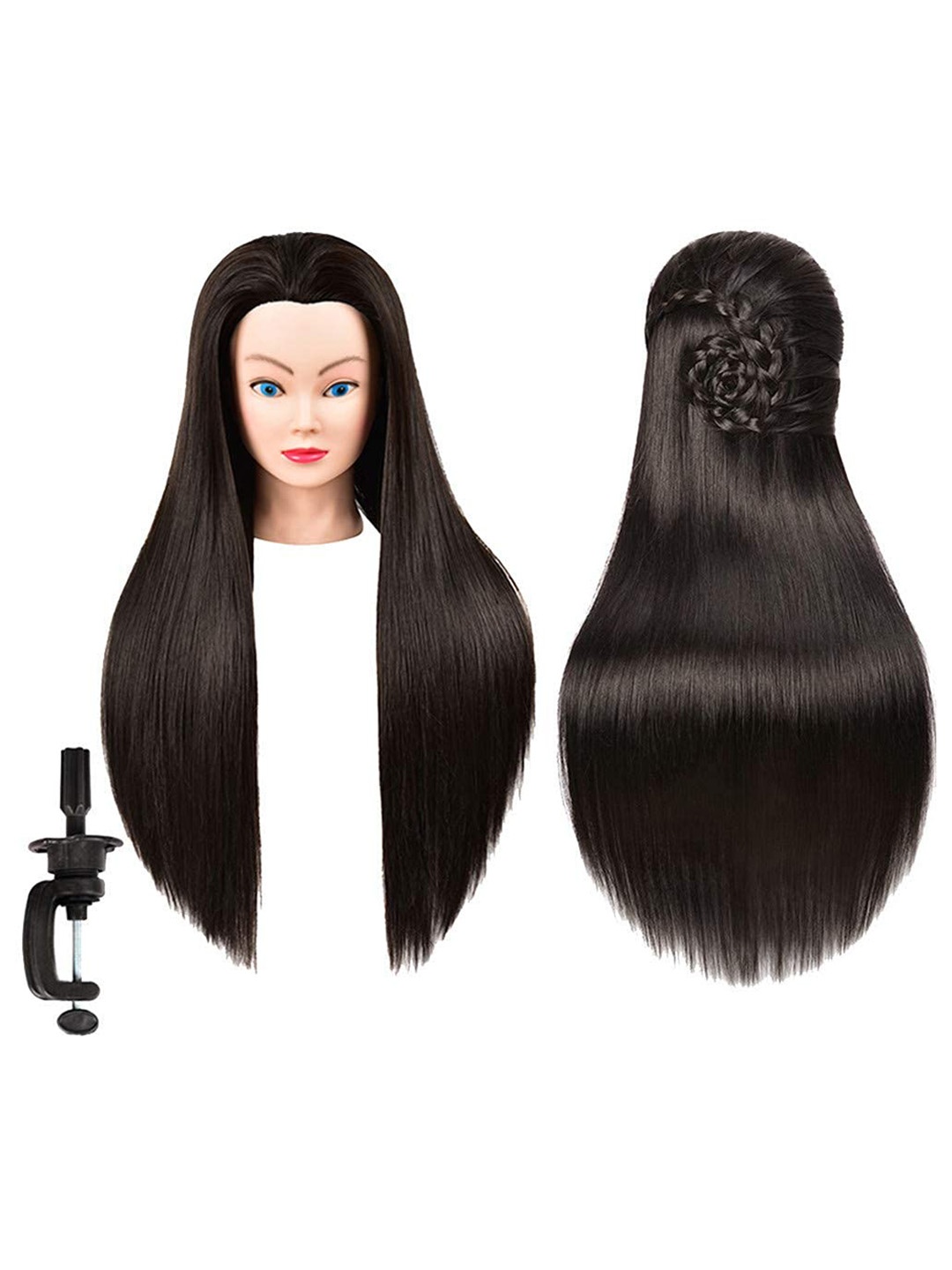 

CHRONEX Professional Synthetic Hair Styling Mannequin Dummy - Black