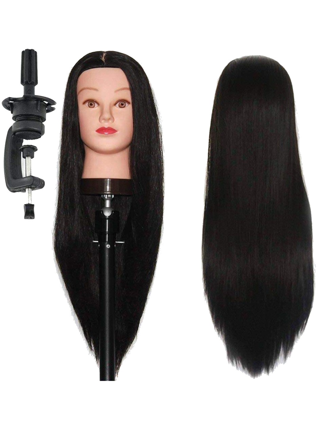 

CHRONEX Professional Synthetic Hair Styling Mannequin Dummy - Black