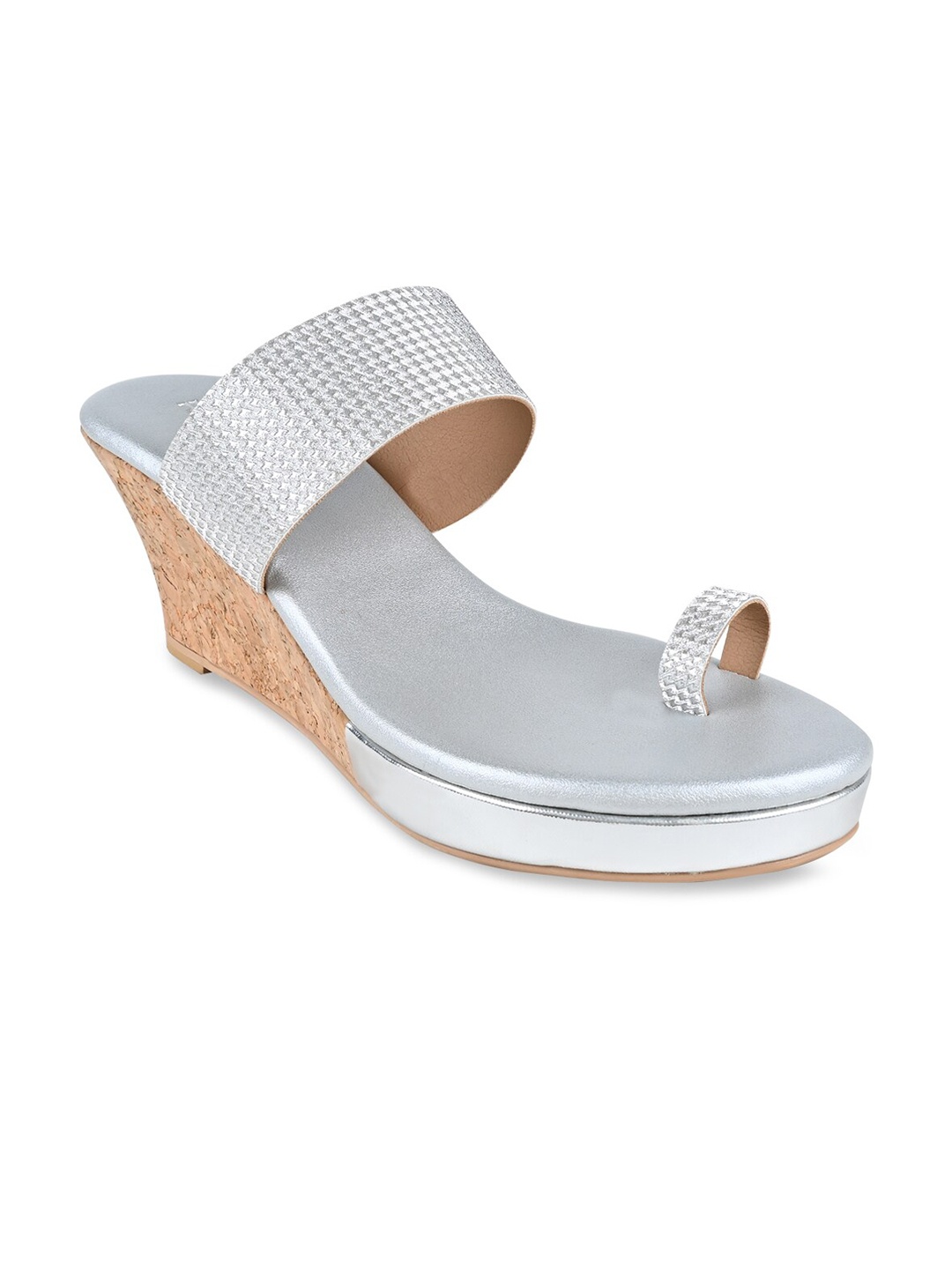 

Rocia Embellished Ethnic Wedge Heels, Silver
