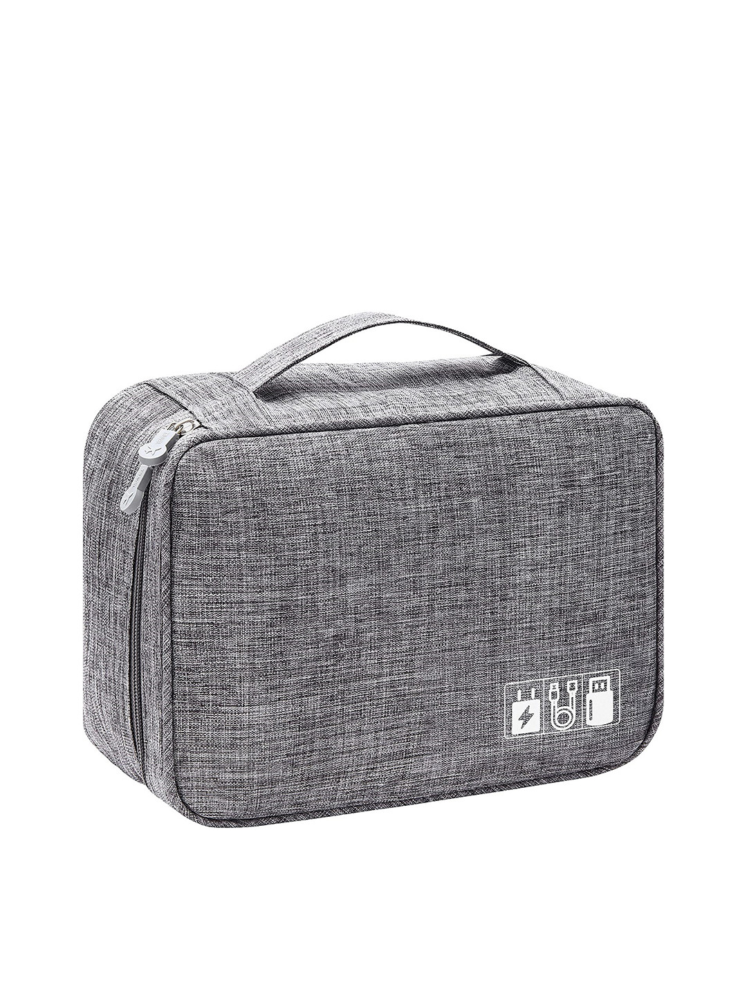 

Awestuffs Grey Electronics Accessories Travel Organizer