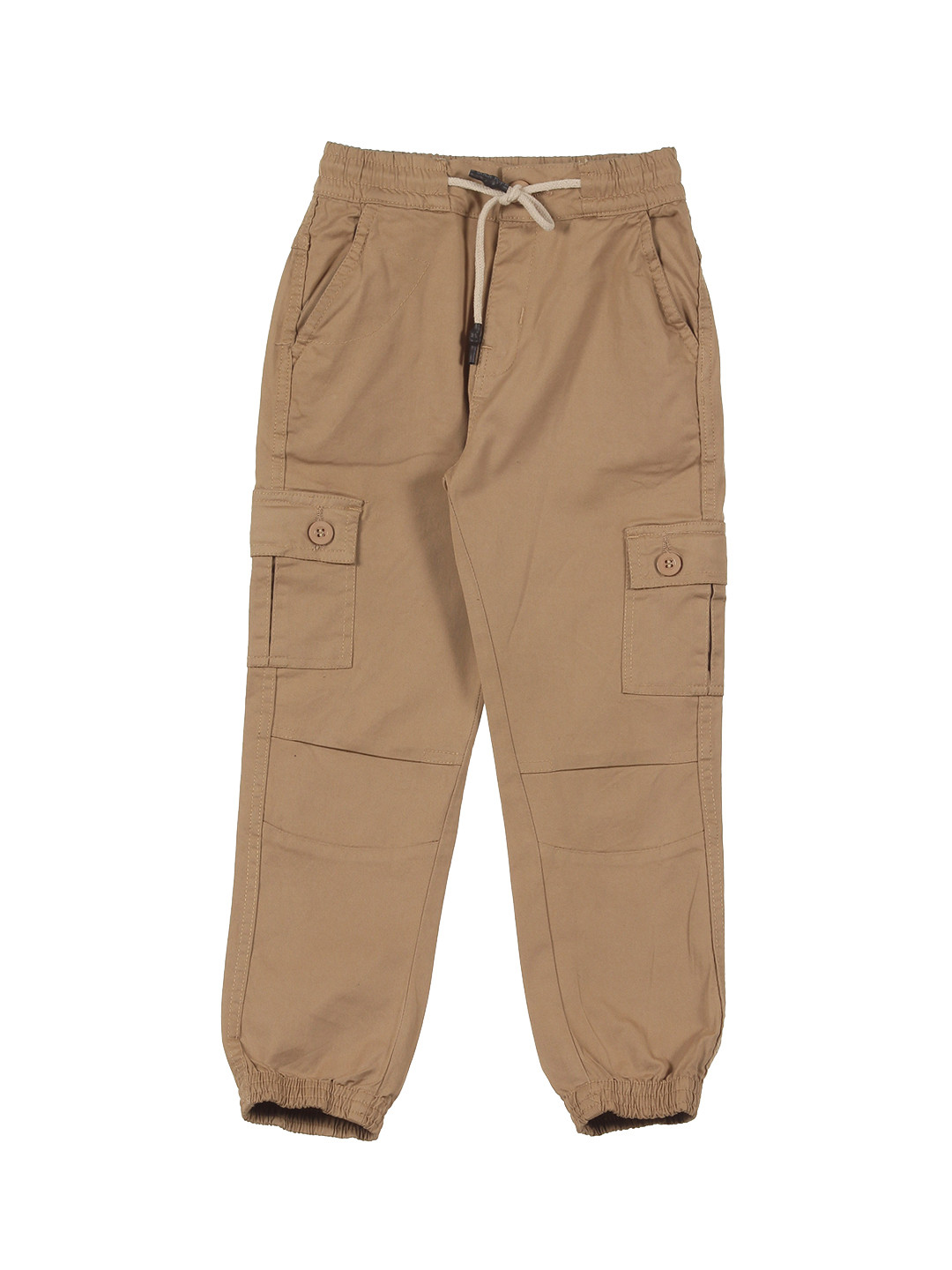 

Lil Lollipop Boys Cotton Cargo Trousers, Beige