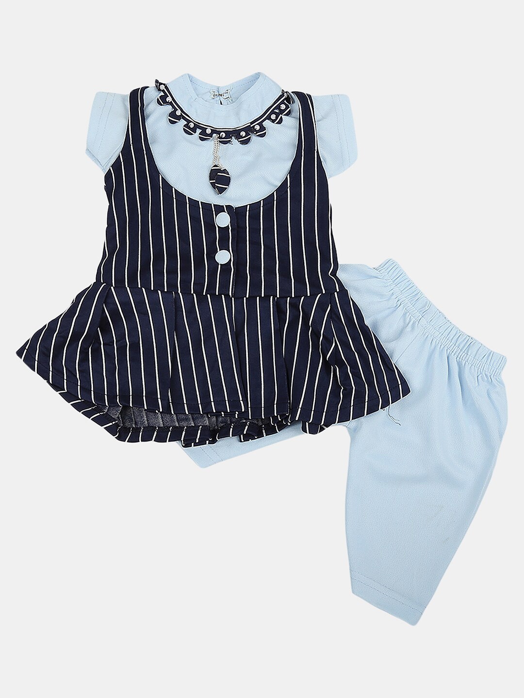 

V-Mart Kids Printed Top with Leggings Clothing Set, Navy blue