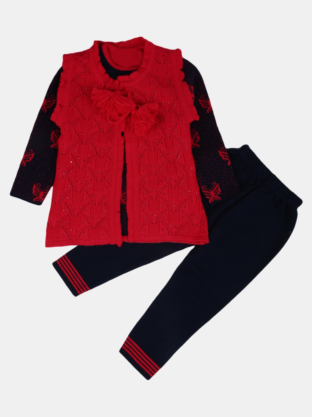 

V-Mart Unisex Kids Pure Cotton Coat with Pyjamas, Fuchsia