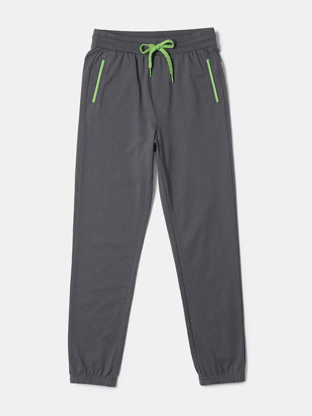

Jockey Boy Super Combed Cotton Graphic Printed Joggers with Elasticated Hem-AB45, Grey