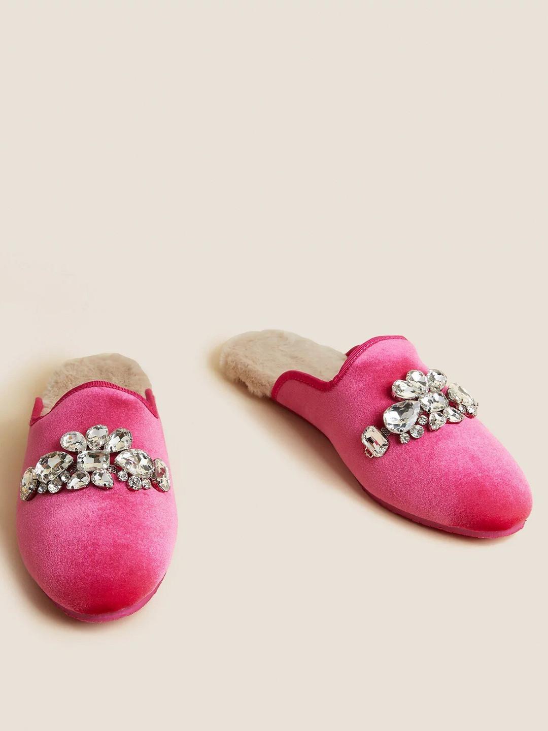 

Marks & Spencer Women Embellished Room Slippers, Pink