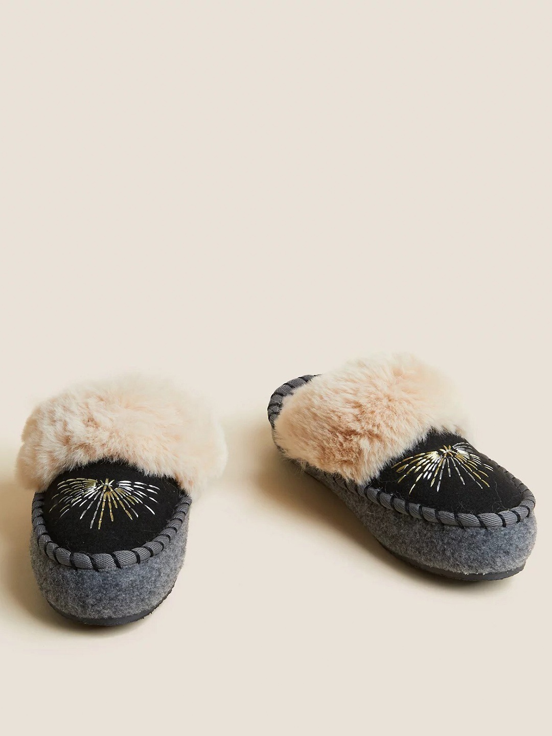 

Marks & Spencer Women Printed Room Slippers, Black