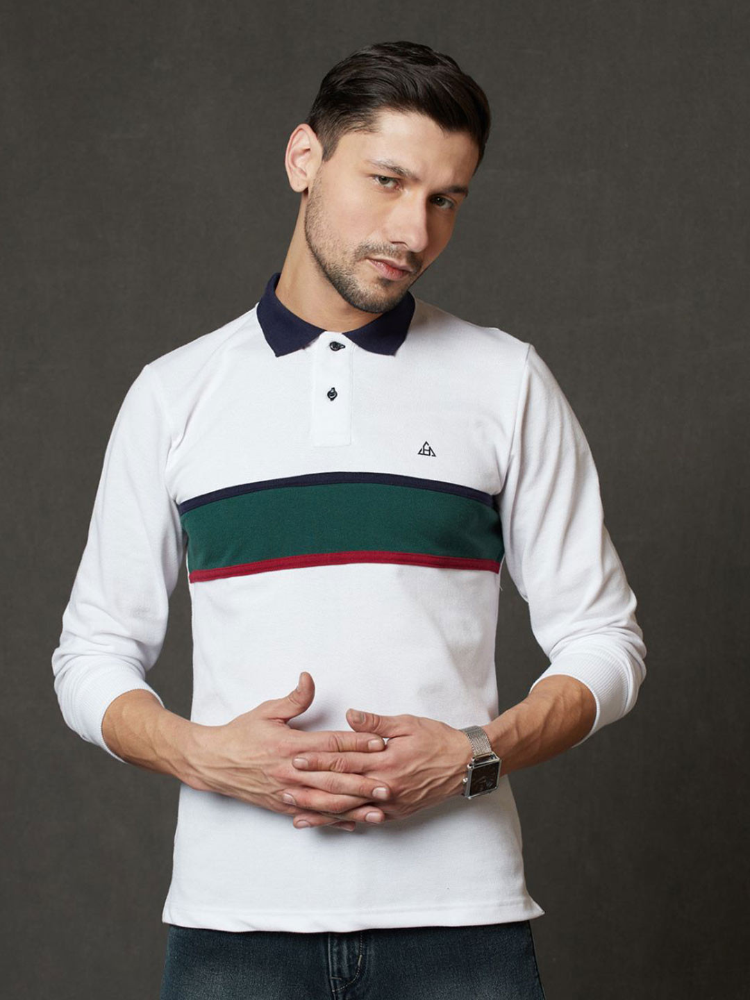

HillTop Polos Men Cotton T-shirt, White