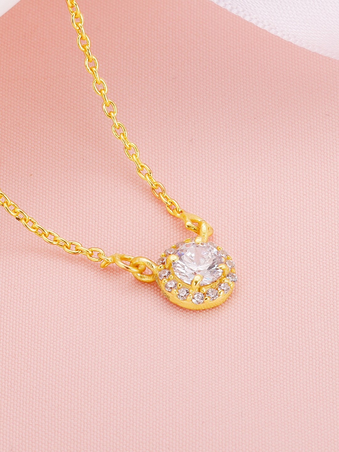 

GIVA 92.5 Sterling Silver Gold-Plated Necklace