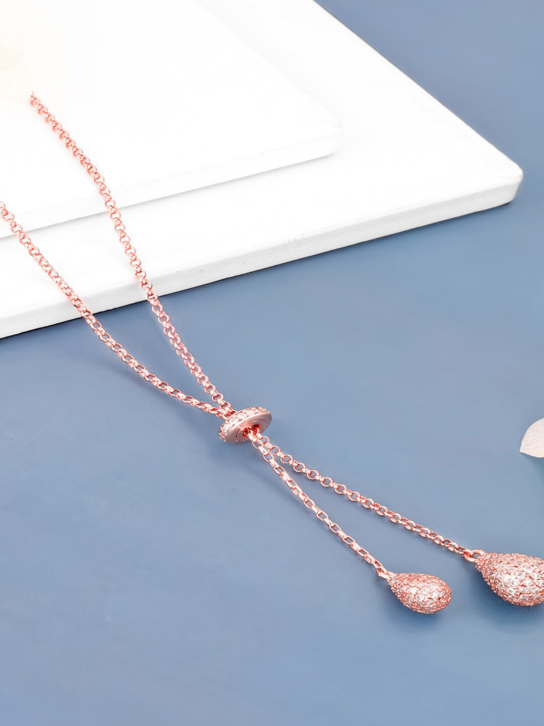 

GIVA Rose 92.5 Sterling Silver Rose Gold-Plated Necklace