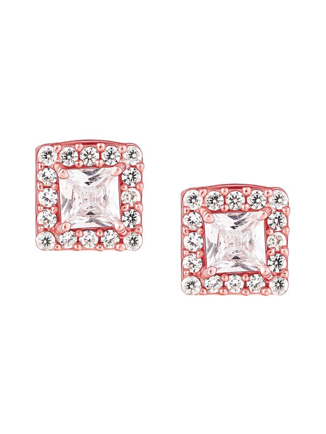 

GIVA Rose Gold-Plated Contemporary Studs Earrings