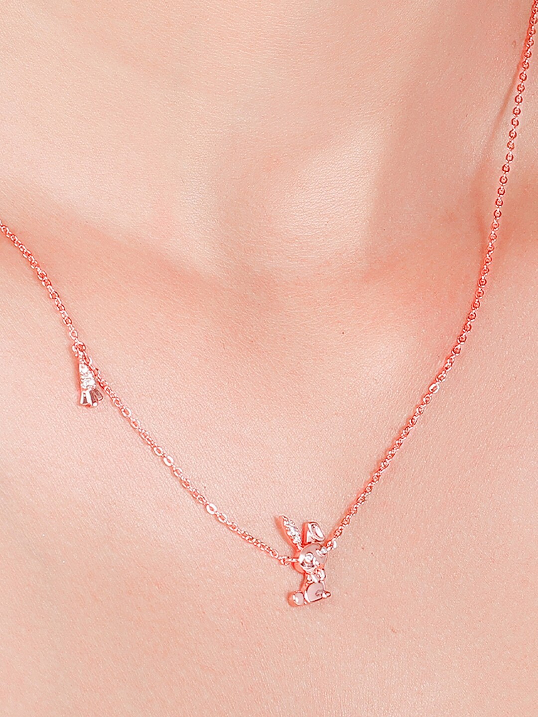 

GIVA Women Rose Gold-Plated 925 Sterling Silver Necklace
