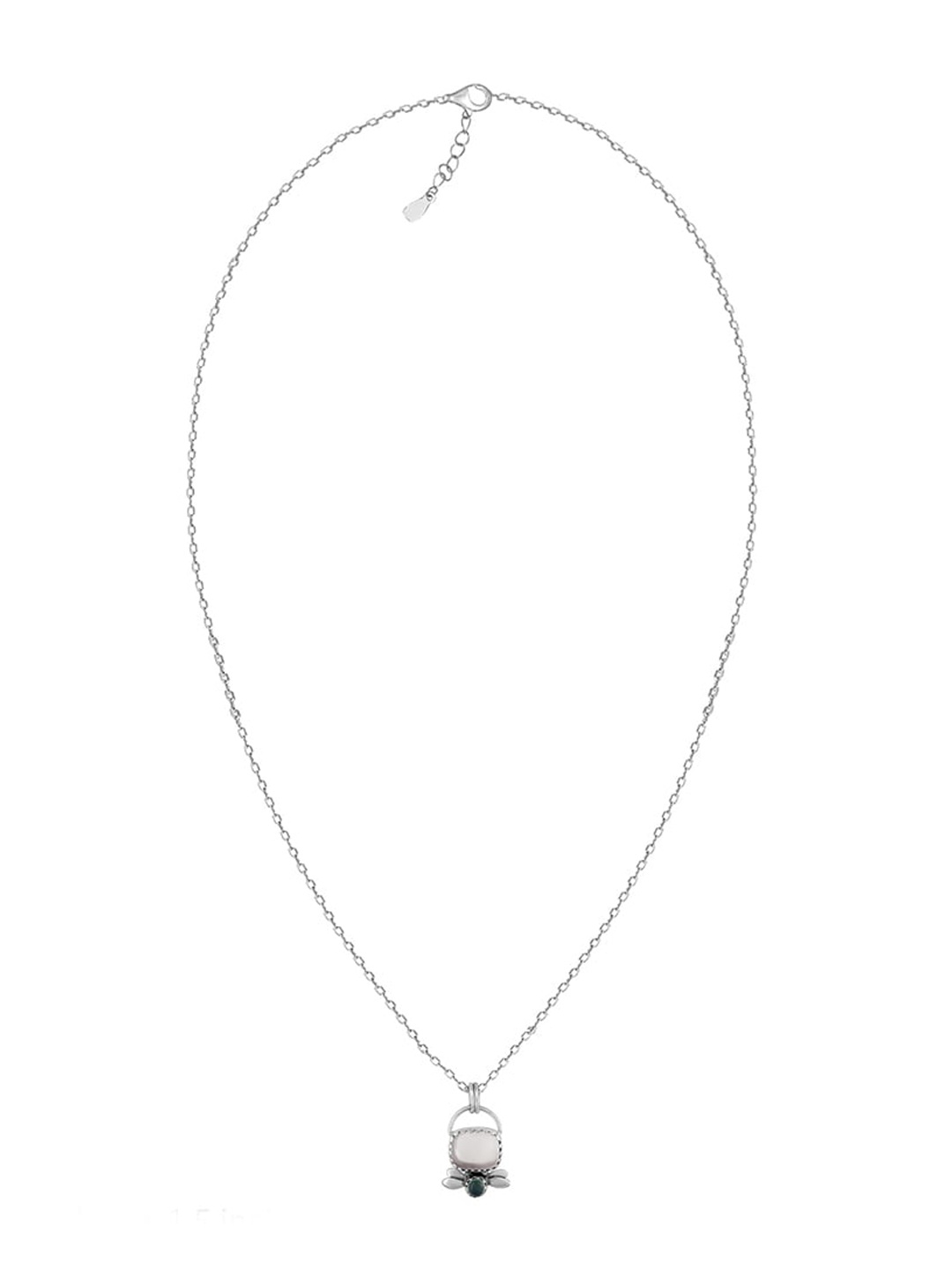 

GIVA Oxidised Rhodium-Plated & CZ-Studded Butterfly Pendant With Chain, Silver