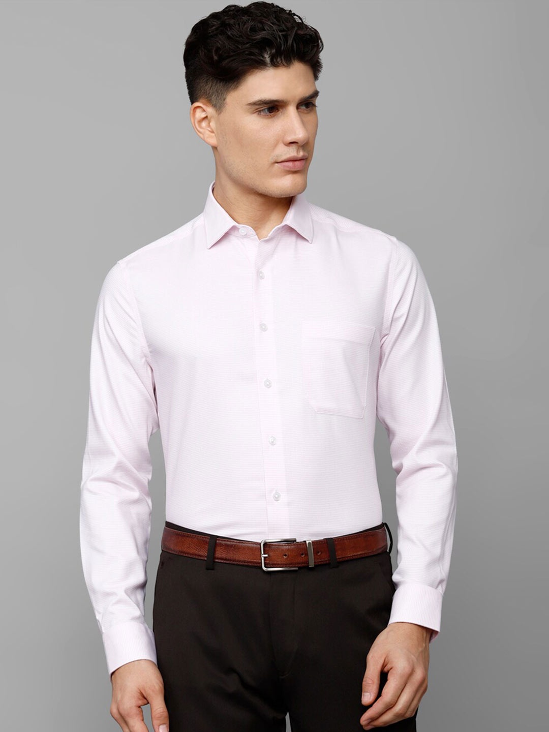 

Louis Philippe Men Slim Fit Formal Cotton Shirt, Pink