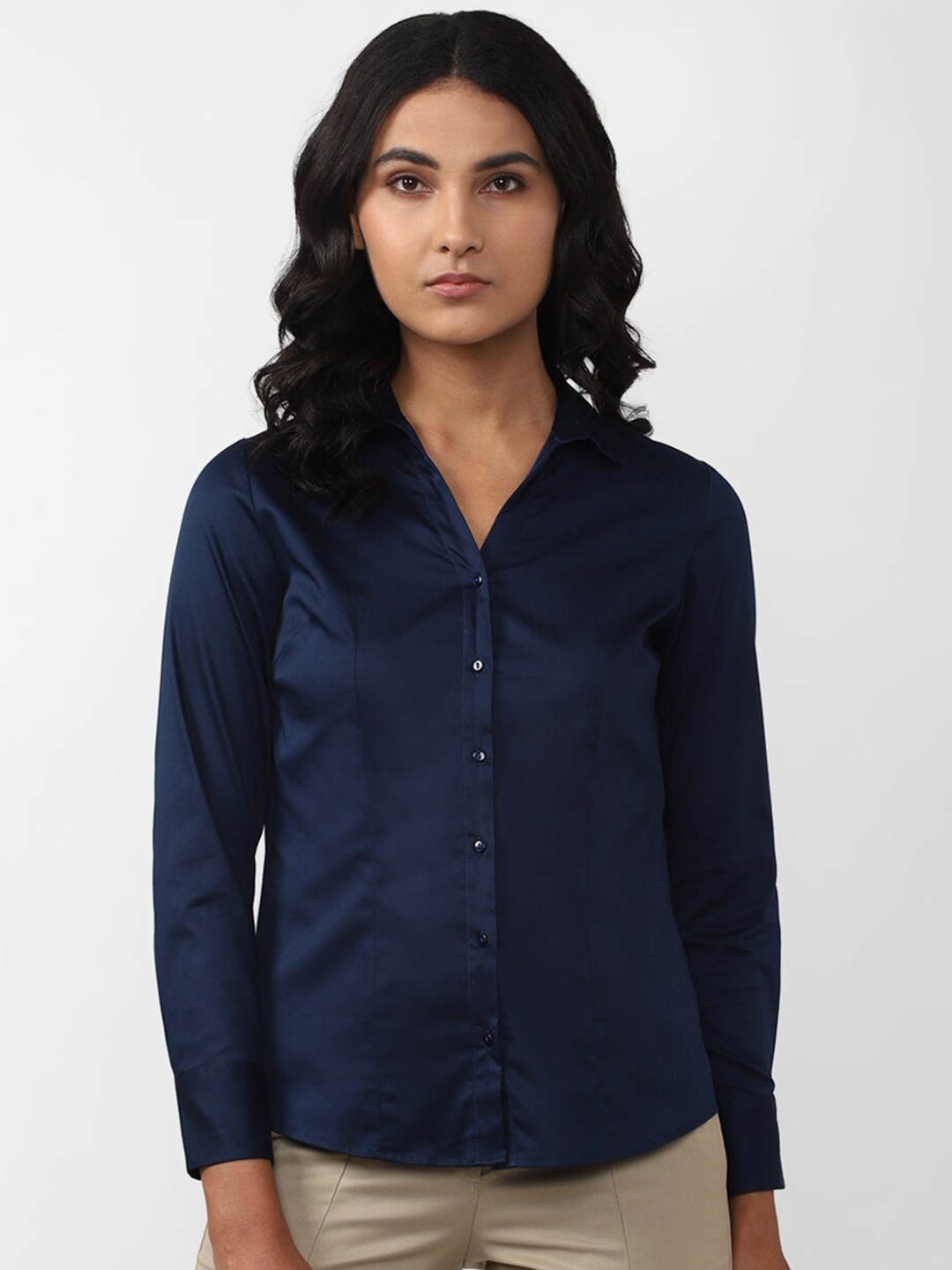 

Van Heusen Woman Women Casual Shirt, Navy blue
