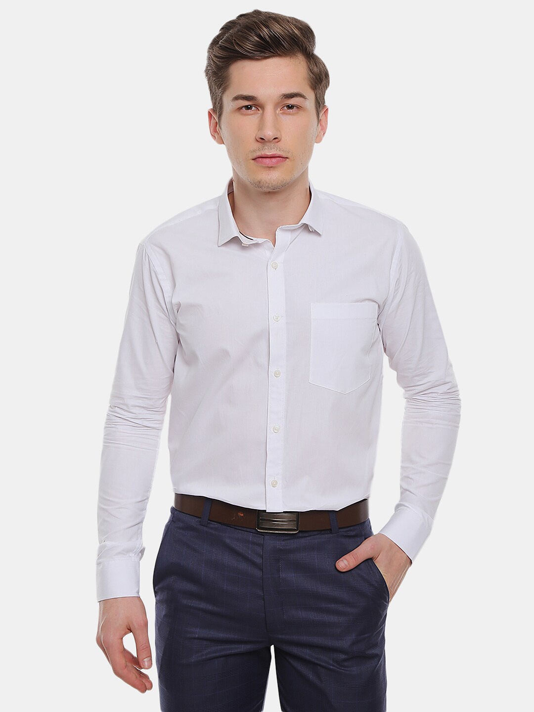 

V-Mart Men Cotton Classic Formal Shirt, White