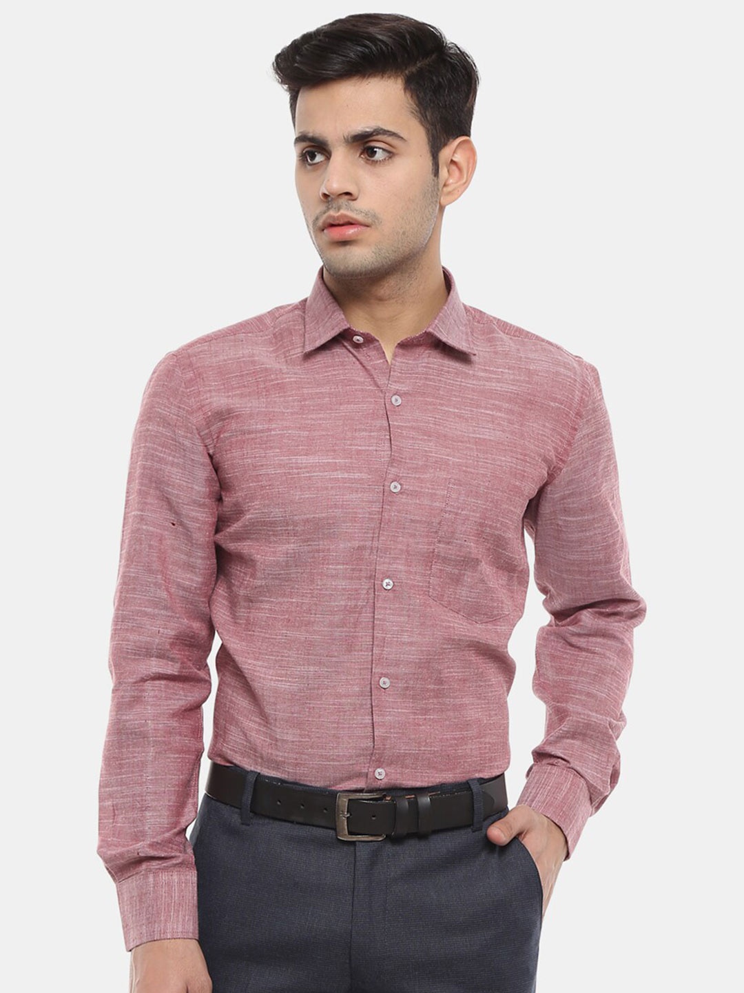 

V-Mart Men Classic Formal Shirt, Maroon