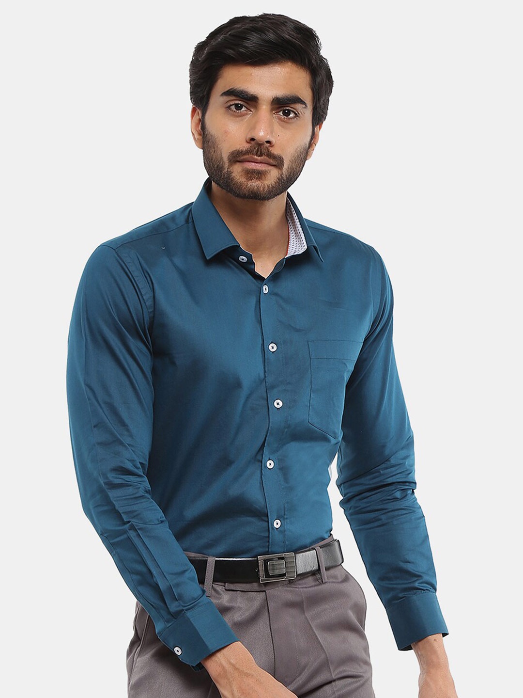 

V-Mart Men Formal Shirt, Teal