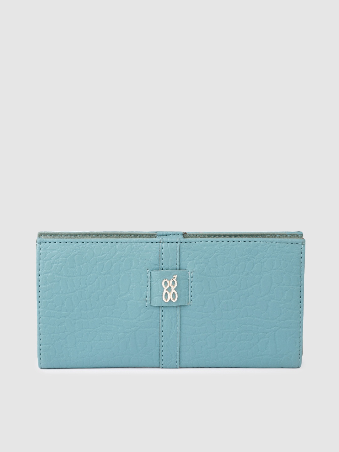 

Baggit Women Textured Two Fold Wallet, Blue