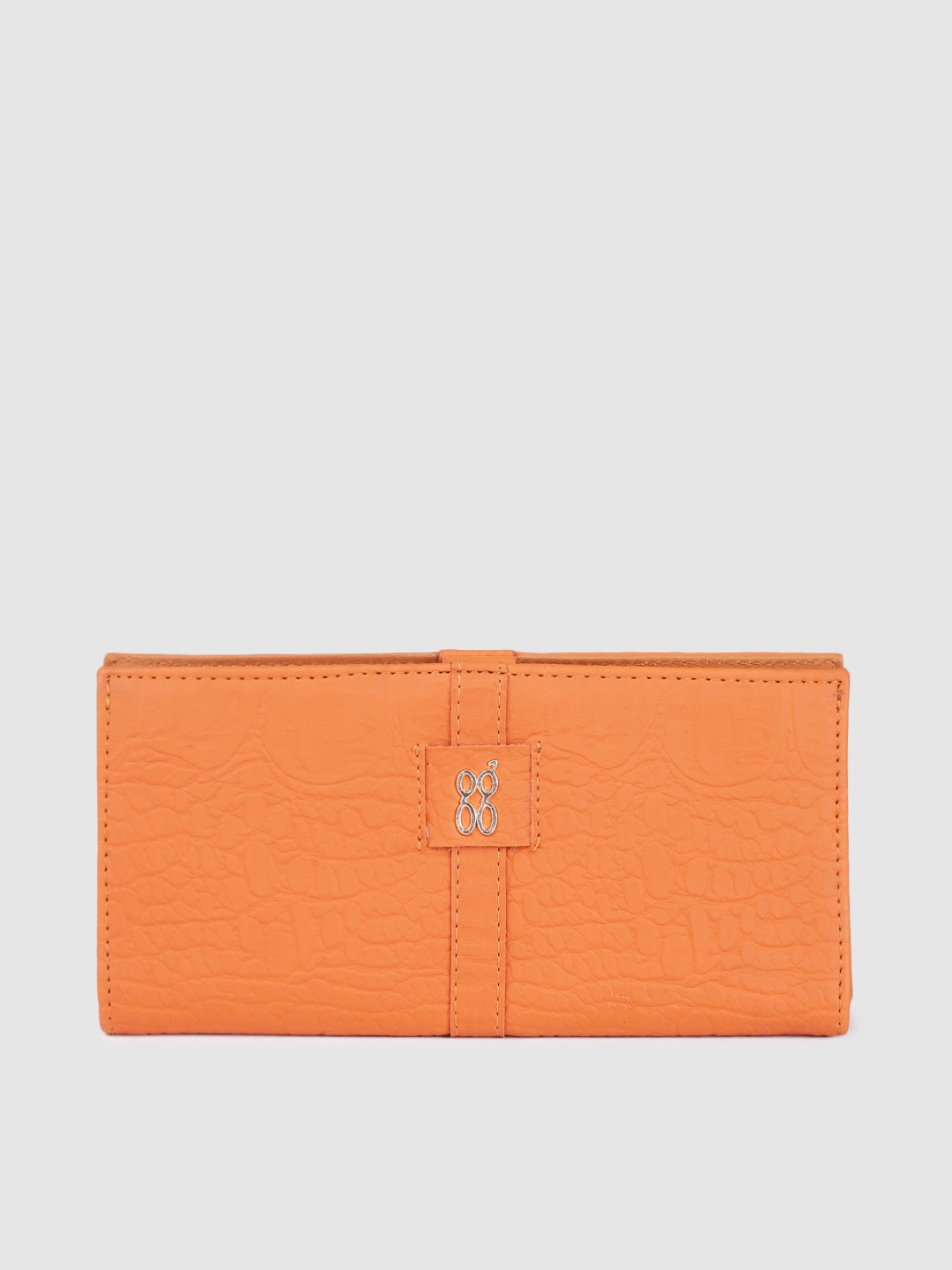 

Baggit Women Textured Two Fold Wallet, Orange