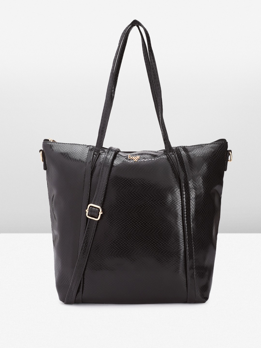 

Baggit Abstract Textured Structured Shoulder Bag, Black
