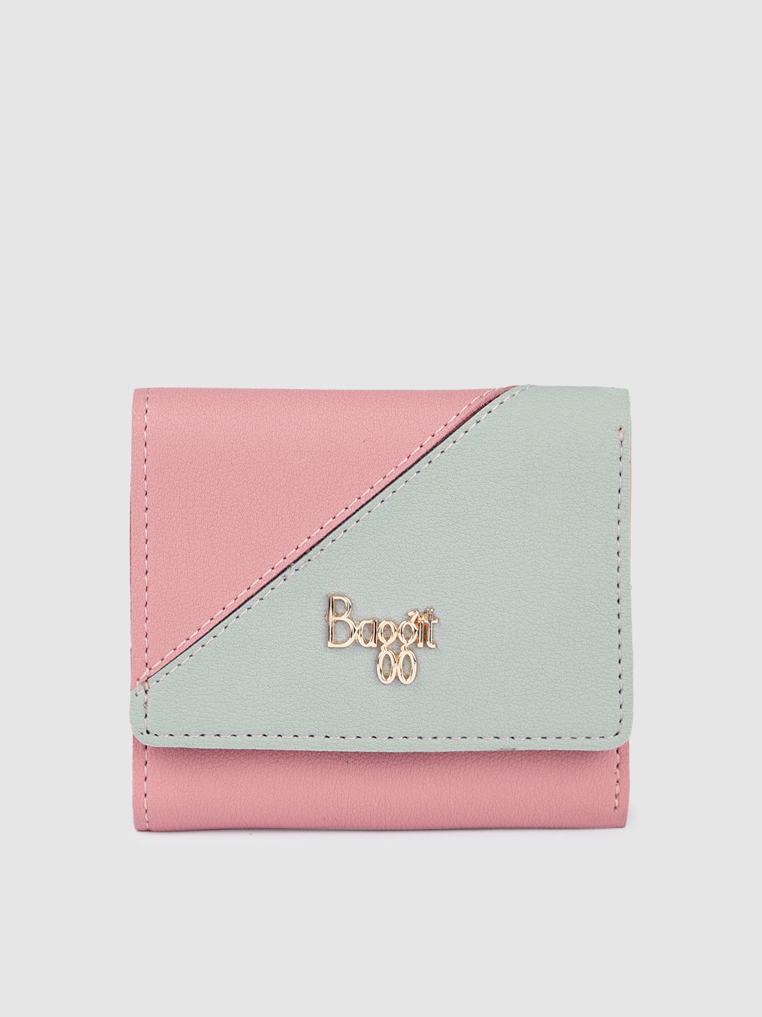 

Baggit Women Colourblocked Three Fold Wallet, Pink