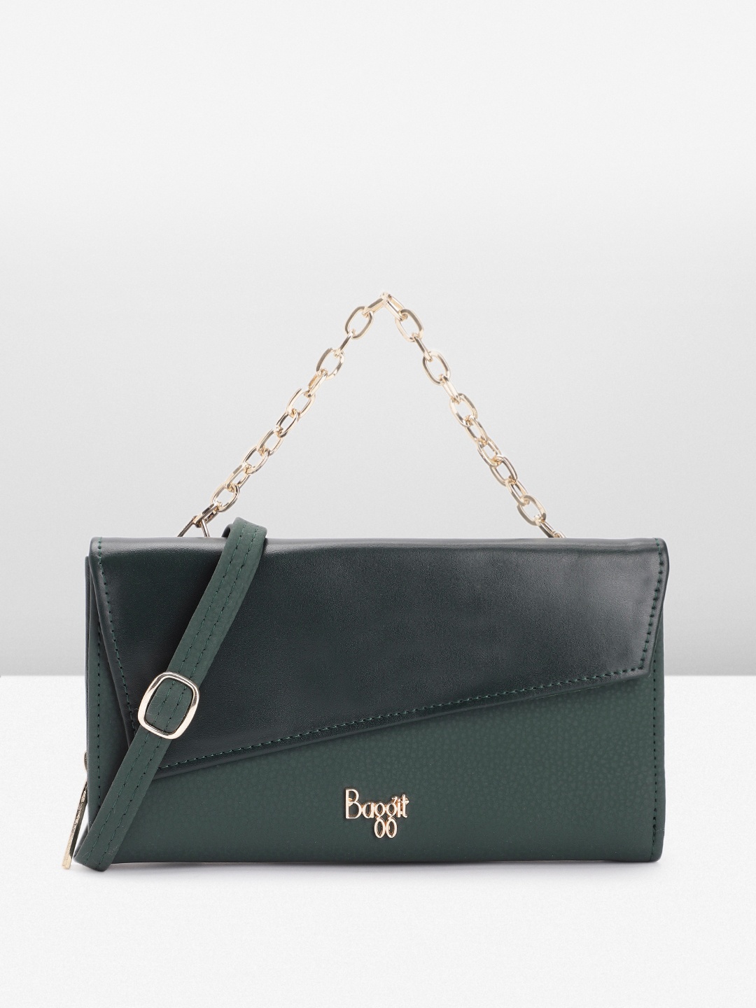 

Baggit Women Solid Sling Bag, Green
