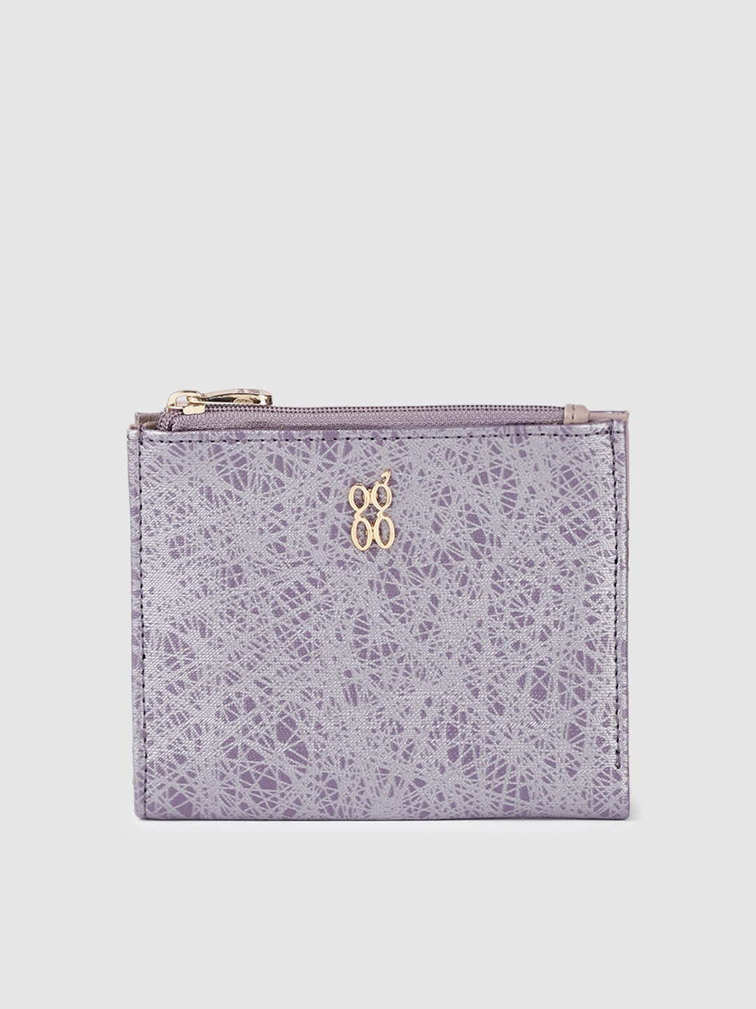 

Baggit Women Printed Two Fold Wallet, Purple