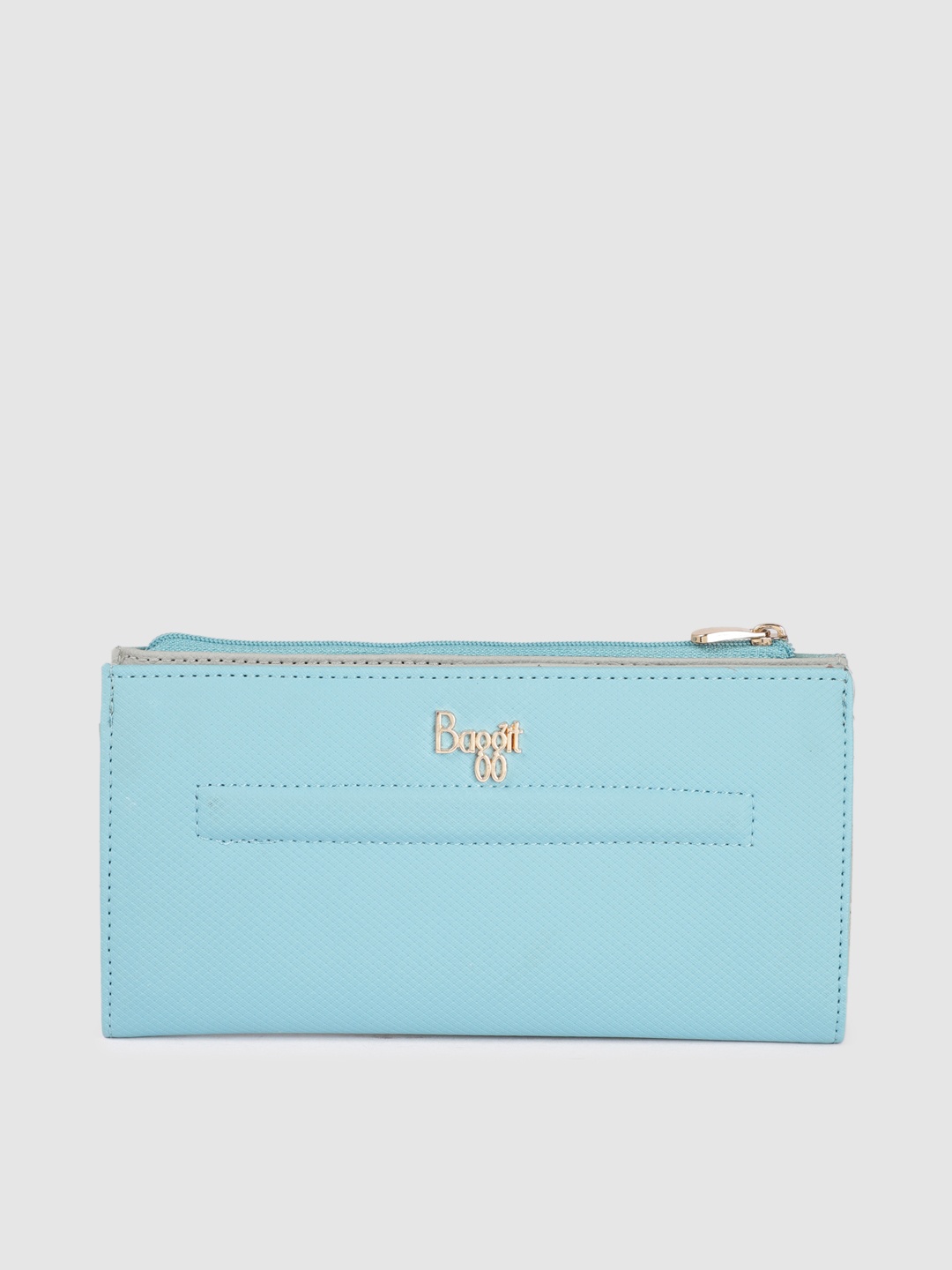 

Baggit Women Solid Two Fold Wallet, Blue