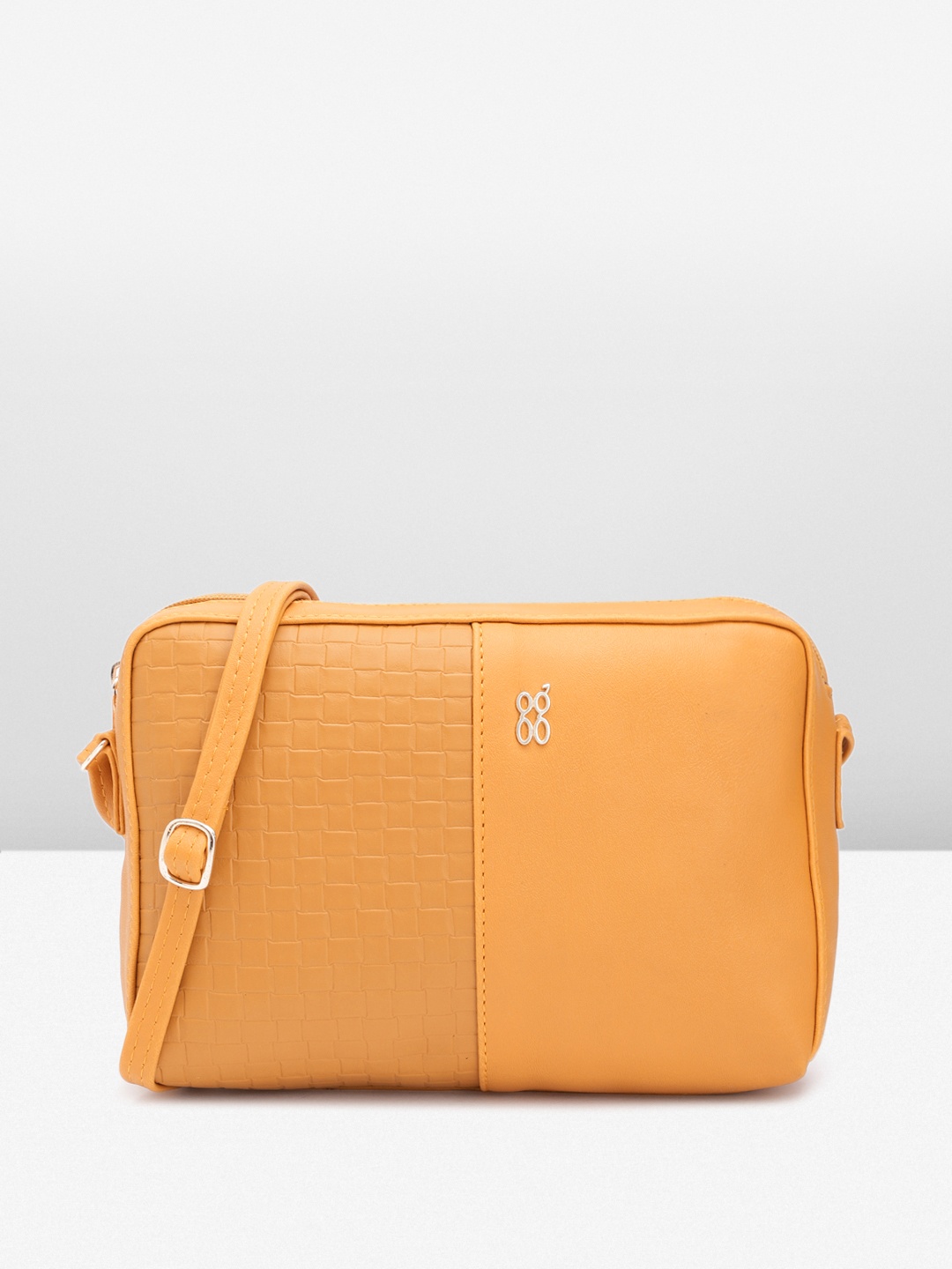 

Baggit Colourblocked Structured Sling Bag, Yellow