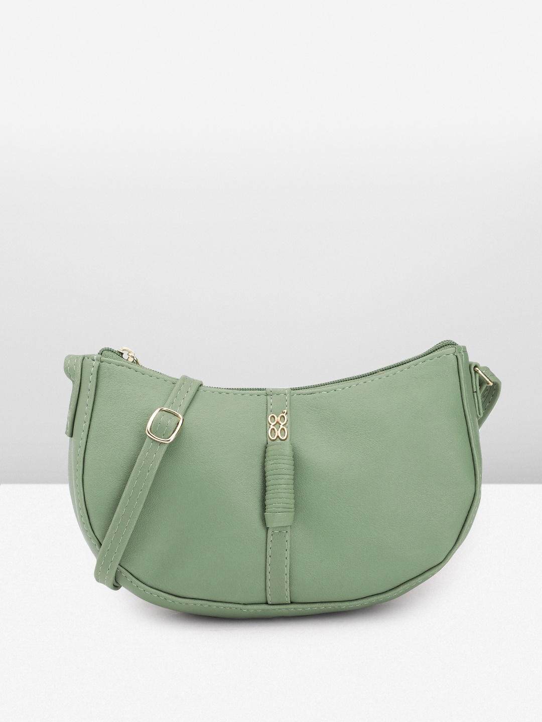 

Baggit Structured Sling Bag, Sea green