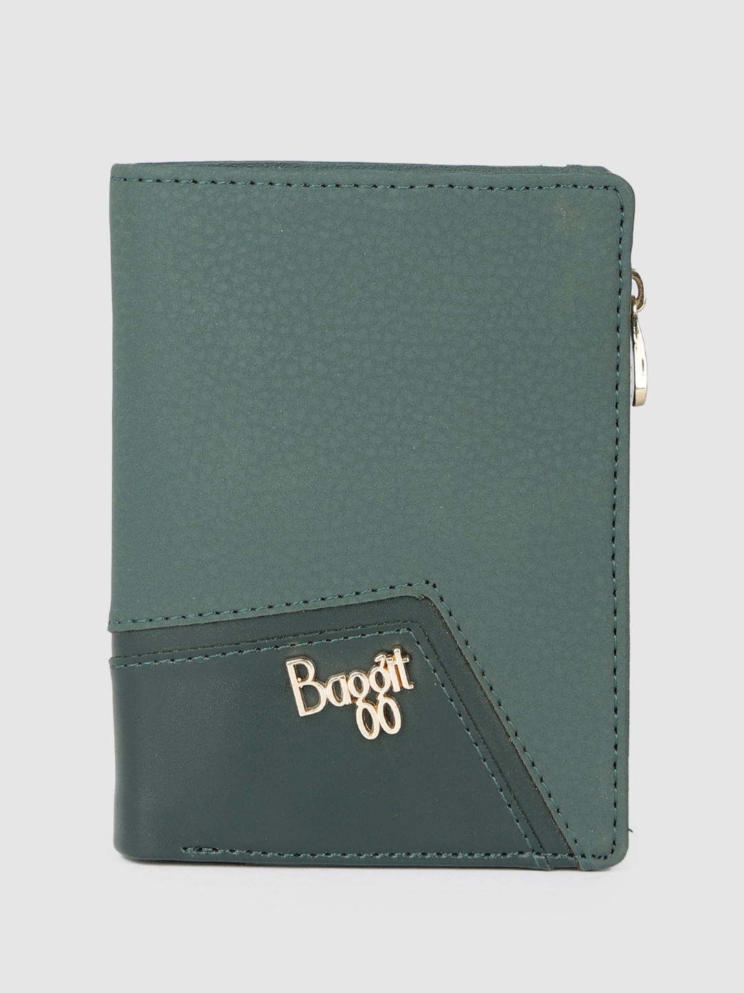 

Baggit Women Solid Two Fold Wallet, Green