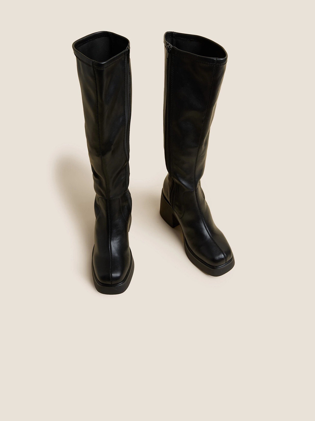

Marks & Spencer Women High-Top Heeled Regular Boots, Black