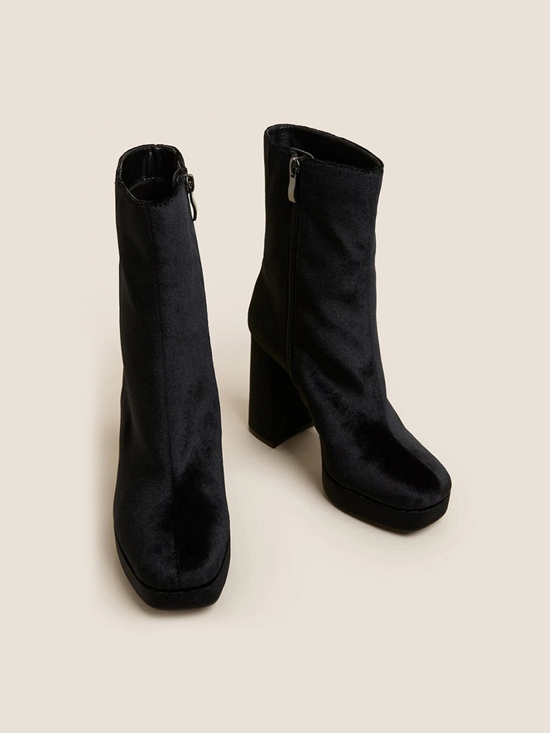 

Marks & Spencer Women Heeled Regular Boots, Black
