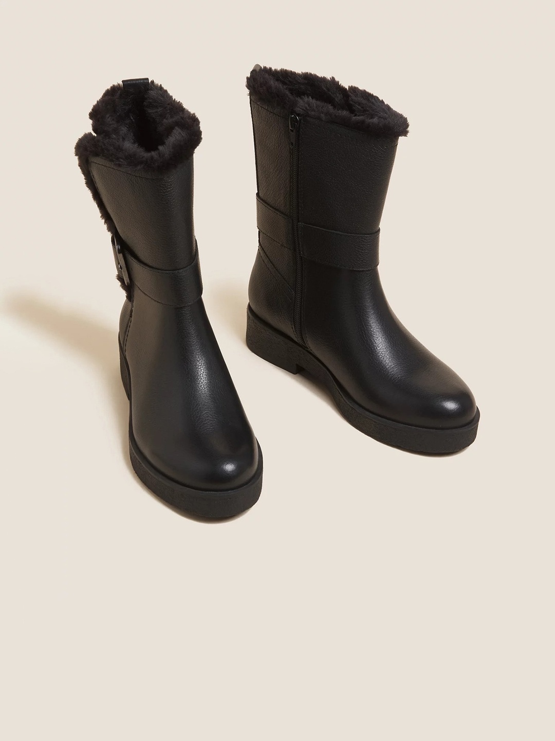 

Marks & Spencer Women Mid-Top Winter Boots, Black