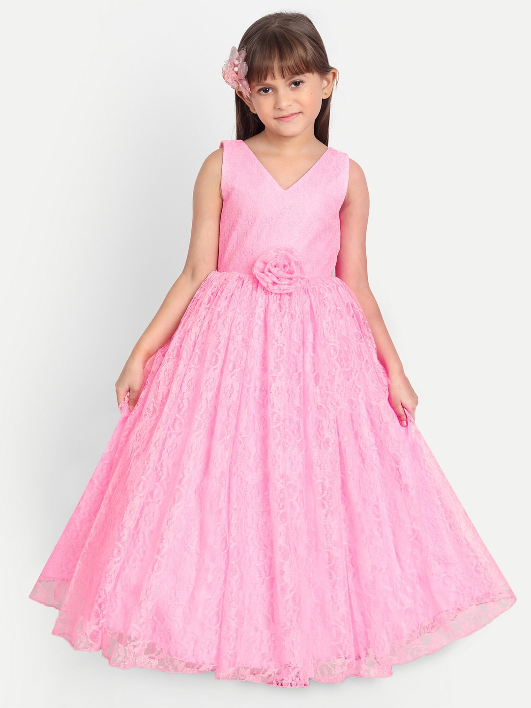 

SOFYANA Sleeveless Maxi Silk Dress, Pink